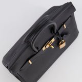 Hermès Birkin 25cm Retourne Bag in Noir Togo Leather with Rose Gold Hardware