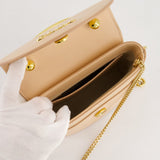 Chloé Dusty Pink Abbey Lock Leather Shoulder Bag with Gold Hardware