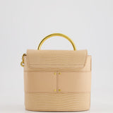 Chloé Dusty Pink Abbey Lock Leather Shoulder Bag with Gold Hardware