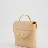 Chloé Dusty Pink Abbey Lock Leather Shoulder Bag with Gold Hardware