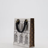 Louis Vuitton Fornasetti Petit Sac Plat Small Rectangle Crossbody Bag with Brown Monogram Canvas and Gold Hardware