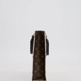 Louis Vuitton Fornasetti Petit Sac Plat Small Rectangle Crossbody Bag with Brown Monogram Canvas and Gold Hardware