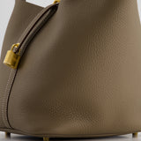 Hermès Picotin Bag 22cm in Etoupe Clemence Leather with Gold Hardware