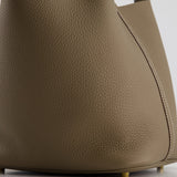 Hermès Picotin Bag 22cm in Etoupe Clemence Leather with Gold Hardware