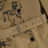 Christian Dior Beige AW22 Trench Coat with Dior Oblique Lining and Cuff Details with Garden Print Details FR 34 (UK 6)