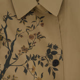 Christian Dior Beige AW22 Trench Coat with Dior Oblique Lining and Cuff Details with Garden Print Details FR 34 (UK 6)