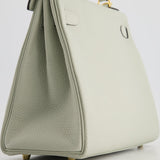 Hermès Kelly 28cm Bag Retourne in Gris Neve Clemence Leather with Gold Hardware