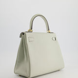 Hermès Kelly 28cm Bag Retourne in Gris Neve Clemence Leather with Gold Hardware