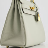 Hermès Kelly 28cm Bag Retourne in Gris Neve Clemence Leather with Gold Hardware