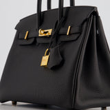 Hermès Birkin 25 Retourne in Black Togo Leather with Rose Gold Hardware