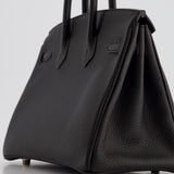 Hermès Birkin 25 Retourne in Black Togo Leather with Rose Gold Hardware