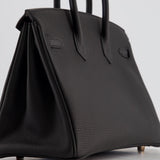 Hermès Birkin 25 Retourne in Black Togo Leather with Rose Gold Hardware