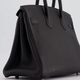 Hermès Birkin 25cm Retourne Bag in Noir Togo Leather with Palladium Hardware