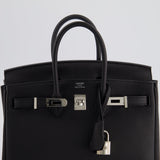 Hermès Birkin 25cm Retourne Bag in Noir Togo Leather with Palladium Hardware