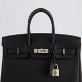 Hermès Birkin 25cm Retourne Bag in Noir Togo Leather with Palladium Hardware