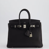 Hermès Birkin 25cm Retourne Bag in Noir Togo Leather with Palladium Hardware