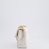 Chanel Vintage White Mini Square Bag in Lambskin Leather with 24K Gold Hardware