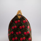 Louis Vuitton x Murakami Vintage Cherry Brown Monogram Keepall 45 with Gold Hardware