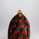 Louis Vuitton x Murakami Vintage Cherry Brown Monogram Keepall 45 with Gold Hardware