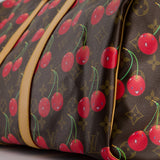 Louis Vuitton x Murakami Vintage Cherry Brown Monogram Keepall 45 with Gold Hardware