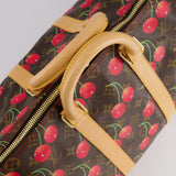 Louis Vuitton x Murakami Vintage Cherry Brown Monogram Keepall 45 with Gold Hardware