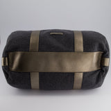 Brunello Cucinelli Grey Felt Duffle Bag with Gunmetal Grey Hardware