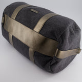 Brunello Cucinelli Grey Felt Duffle Bag with Gunmetal Grey Hardware