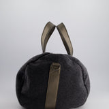 Brunello Cucinelli Grey Felt Duffle Bag with Gunmetal Grey Hardware