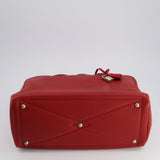 Hermès Victoria II 35cm Bag in Rouge Garance Clemence Leather with Palladium Hardware