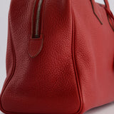 Hermès Victoria II 35cm Bag in Rouge Garance Clemence Leather with Palladium Hardware