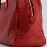 Hermès Victoria II 35cm Bag in Rouge Garance Clemence Leather with Palladium Hardware