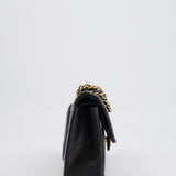 Chanel Vintage Black Small Double Flap Bag in Lambskin Leather with 24K Gold Hardware