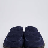 Hermès Menswear Navy Suede Go Mules Size EU 39