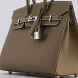 *HOLY GRAIL* Hermès Birkin 25cm Bag Sellier in Etoupe Epsom Leather with Palladium Hardware