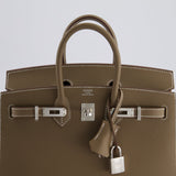 *HOLY GRAIL* Hermès Birkin 25cm Bag Sellier in Etoupe Epsom Leather with Palladium Hardware