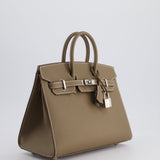 *HOLY GRAIL* Hermès Birkin 25cm Bag Sellier in Etoupe Epsom Leather with Palladium Hardware