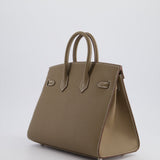 *HOLY GRAIL* Hermès Birkin 25cm Bag Sellier in Etoupe Epsom Leather with Palladium Hardware