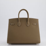 *HOLY GRAIL* Hermès Birkin 25cm Bag Sellier in Etoupe Epsom Leather with Palladium Hardware