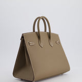 *HOLY GRAIL* Hermès Birkin 25cm Bag Sellier in Etoupe Epsom Leather with Palladium Hardware