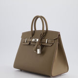 *HOLY GRAIL* Hermès Birkin 25cm Bag Sellier in Etoupe Epsom Leather with Palladium Hardware