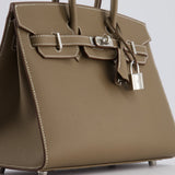 *HOLY GRAIL* Hermès Birkin 25cm Bag Sellier in Etoupe Epsom Leather with Palladium Hardware