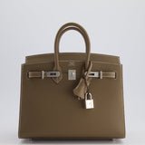 *HOLY GRAIL* Hermès Birkin 25cm Bag Sellier in Etoupe Epsom Leather with Palladium Hardware