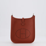 Hermès Mini Evelyne Bag in Cuivre Clemence Leather with Palladium Hardware