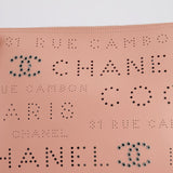 Chanel Pink Large Clutch Bag in Calfskin Leather with Silver Hardware