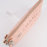 Chanel Pink Large Clutch Bag in Calfskin Leather with Silver Hardware