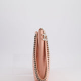 Chanel Pink Large Clutch Bag in Calfskin Leather with Silver Hardware