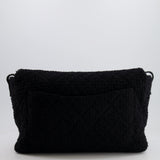 Chanel Black Wool Quilted Tweed Reissue 2.55 XL Flap Bag with Ruthenium Hardware