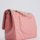 Chanel Pink Medium Double Flap Bag in Lambskin Leather with Gold Hardware RRP £8,850