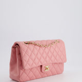 Chanel Pink Medium Double Flap Bag in Lambskin Leather with Gold Hardware RRP £8,850