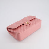 Chanel Pink Medium Double Flap Bag in Lambskin Leather with Gold Hardware RRP £8,850